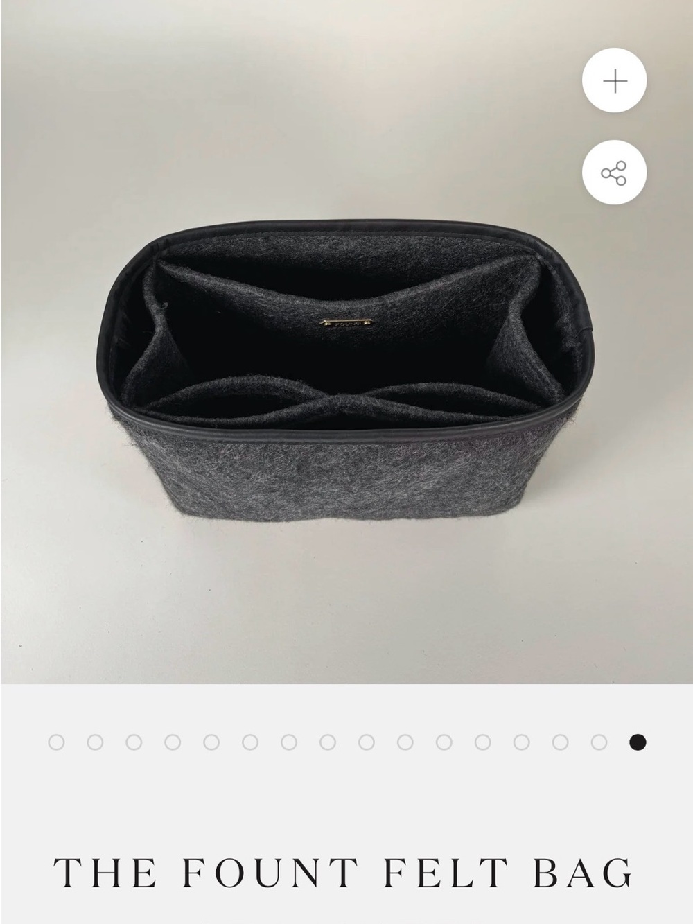 Fount plentiful Felt Bag Organizer Insert - Gray